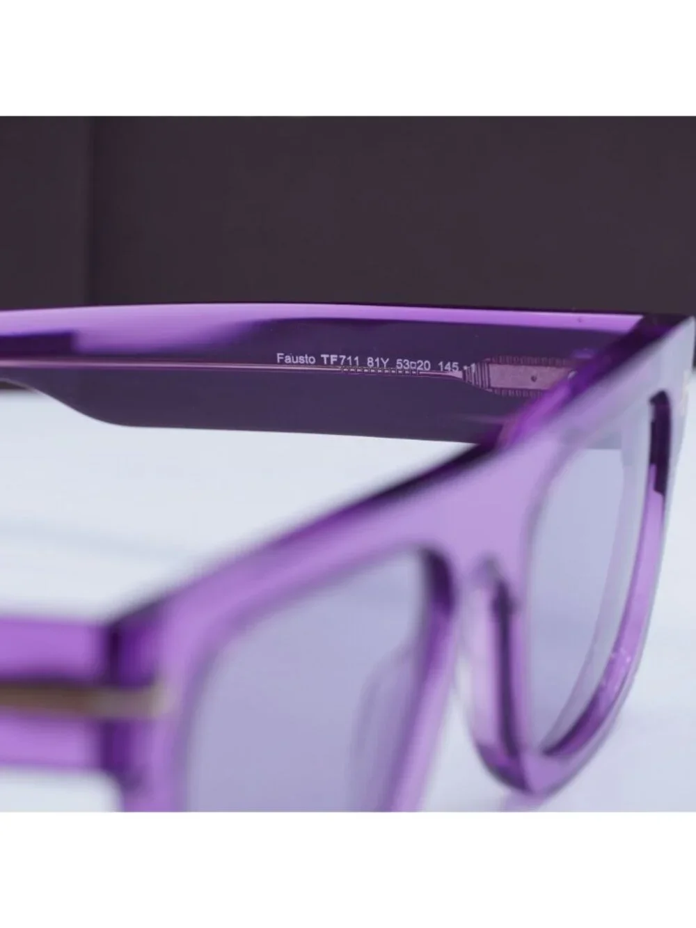 Tom Ford Fausto FT0711 81Y Square Unisex Sunglasses - Violet